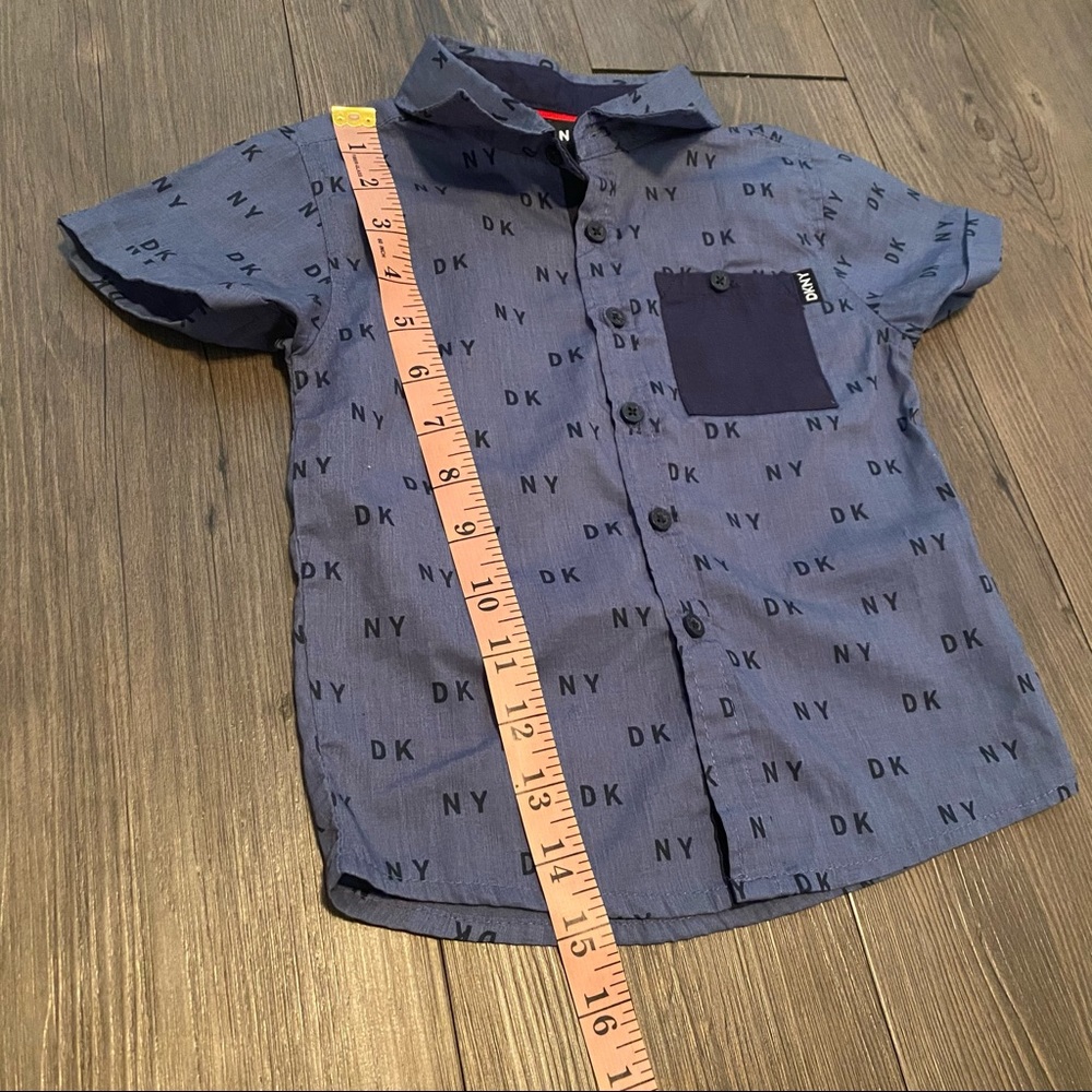 DKNY 3T short sleeve Blue button down shirt - Picture 6 of 7